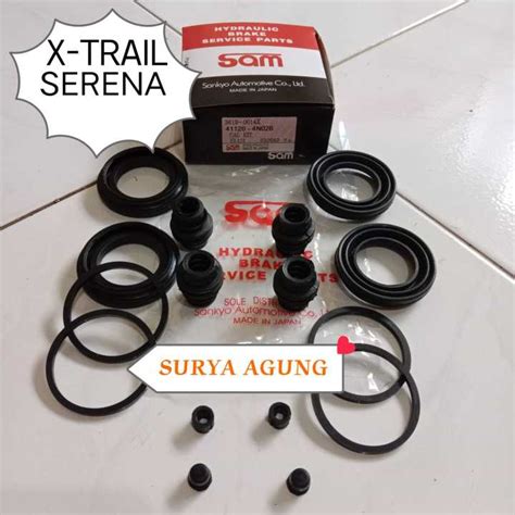 CALIPER KIT KARET SEAL REM CAKRAM DEPAN NISSAN X TRAIL SERENA MERK SAM