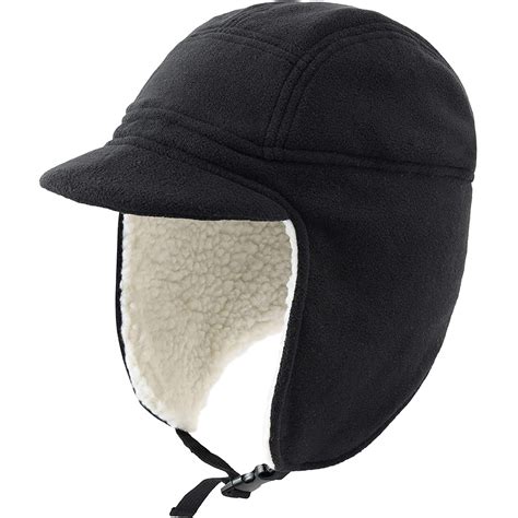 Unisex Warm Trapper Hats With Earflap Fleece Winter Windproof Russian