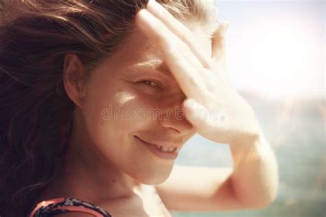 Beautiful Blonde Dreaming Girl Stock Image Image Of Natural Fashion