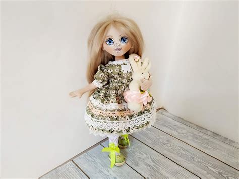 Текстильная кукла блондинка,кукла из трикотажа,подарить куклу,куколка в ...