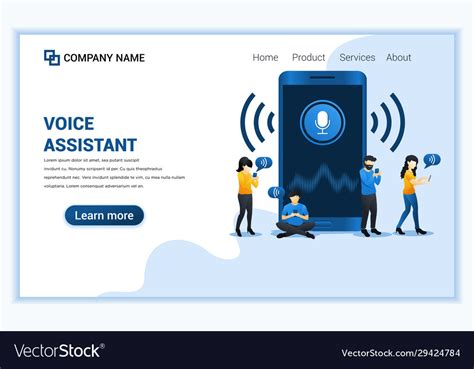 Voice Assistant Concept Smart Digital Royalty Free Vector