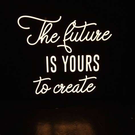 Neon na ścianę The future is yours to create Napisy LED Ledon