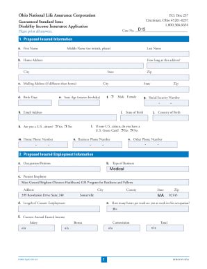 Fillable Online Application For Multi Life Guaranteed Standard Issue