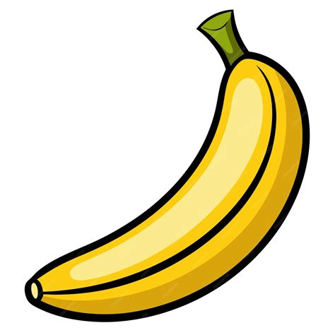banana clip art  vector design   white background premium ai