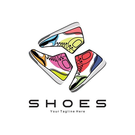 Sneakers Shoe Logo Design Vector Illustration Of Trending Youth