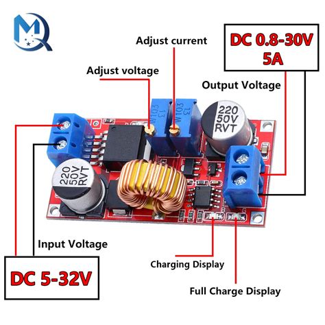 5a Dc To Dc Cc Cv Lithium Battery Charger Board Xl4015 Led Step Down