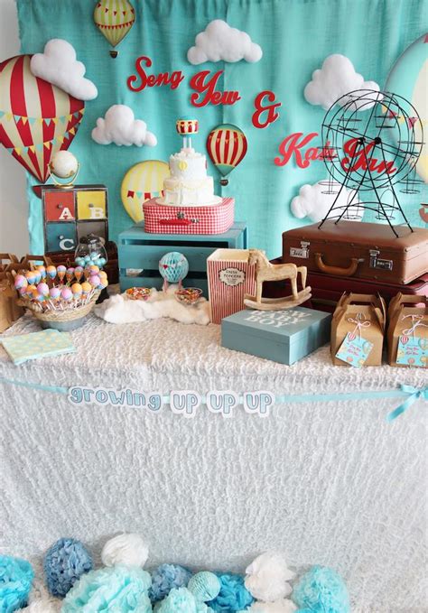 Kara S Party Ideas Growing Up Up Up Hot Air Balloon Birthday Party Kara S Party Ideas
