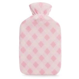 Pink Diamond Print Hot Water Bottle