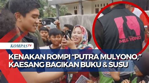 Kaesang Kenakan Rompi Tulisan Putra Mulyono Saat Blusukan Bagikan