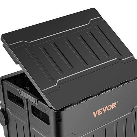 VEVOR Stair Climbing Cart 53L Foldable Shopping Cart w/ Lid