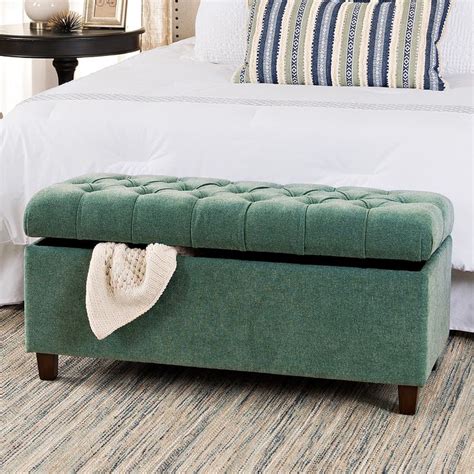 HomePop Ainsley Tufted Storage Ottoman Bench | Storage ottoman bench ...