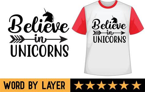 Believe In Unicorns Svg T Shirt Design 20915580 Vector Art At Vecteezy