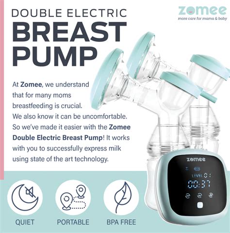 Zomee Z Double Electric Rechargeable Breast Pump Milk N Mamas Baby