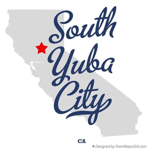 Map of South Yuba City, CA, California