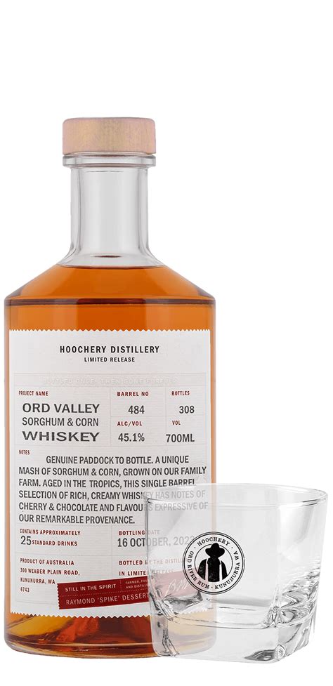 Limited Release Ord Valley Sorghum Corn Whiskey Hoochery Distillery