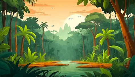 Rainforest Background Cartoon