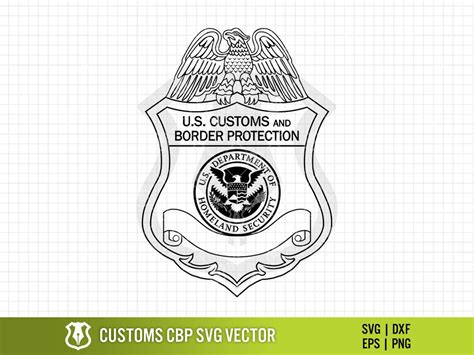 US Customs and Border Protection Badge CBP Badge Blank in Svg, Eps, Dxf ...