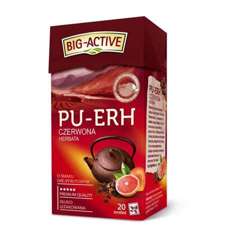 Herbata Czerwona Pu Erh Grejpfrut Big Active 1 8G X 20 Torebek