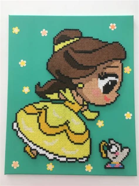 Pixel Art Perles A Repasser Tableau Princesse Disney Belle Et Zip Eur