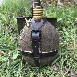 Фляга армейская, СССР, 0.75л. С чехлом и кожаным тренчиком. - Старшина ...