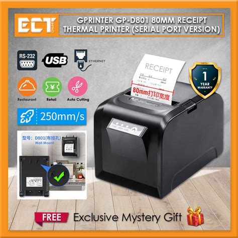 Genuine GPrinter GP-D801 80mm Receipt Thermal Printer (Auto Cut ...
