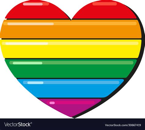 Lgbt Rainbow Heart Royalty Free Vector Image Vectorstock