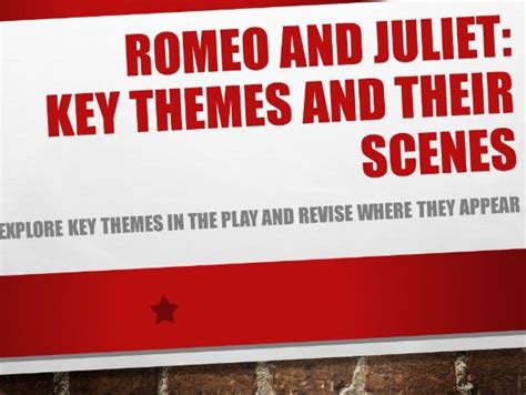 Romeo And Juliet Key Themes Teaching Resources