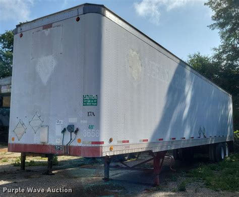 1989 Lufkin TFY 1PST Dry Van Trailer In Poplar Bluff MO Item DR4770