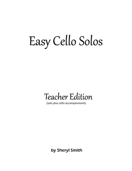 Easy Cello Solos Teacher Edition With Cello Accompaniment By Traditional Cello Solo