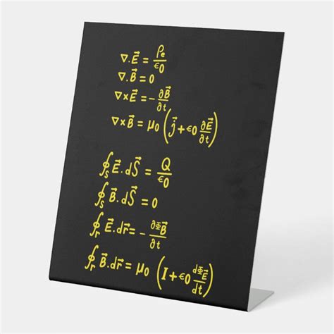 Physics Formula Square Sticker Invitation Pedestal Sign Zazzle