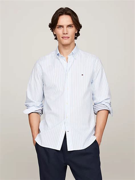 Stripe Poplin Regular Fit Shirt Blue Tommy Hilfiger