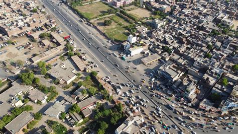 High Angle Aerial View Of Sheikhupura City Of Punjab Pakistan Drone S