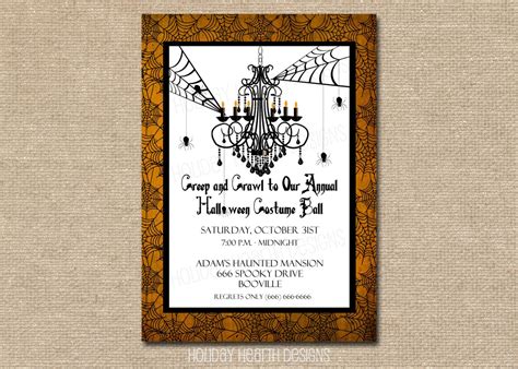 Halloween Invitation, Halloween Digital Invite, Halloween Formal Party ...