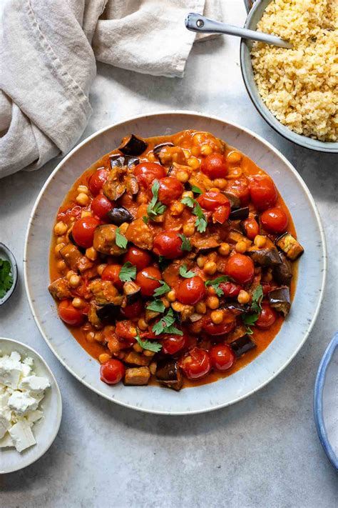 Auberginen Eintopf Mit Kichererbsen Tomaten Harissa Elle Republic