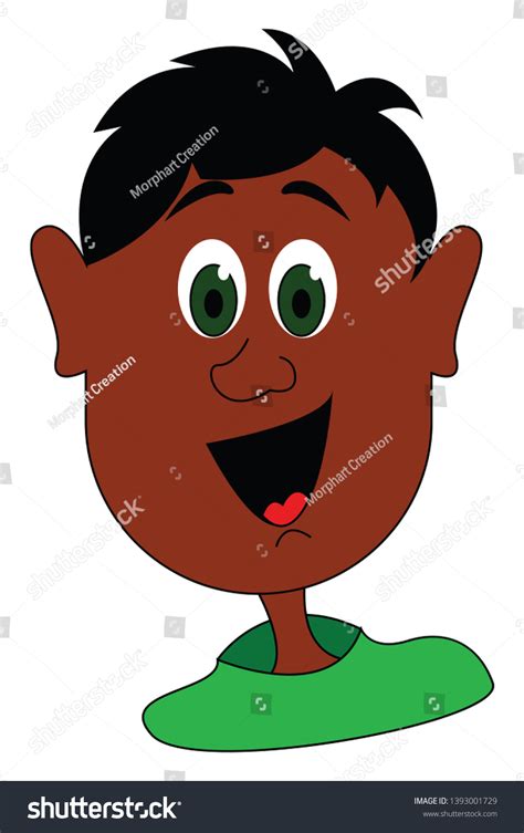 Small Young Smiling Boy Green Eyes Stock Vector Royalty Free