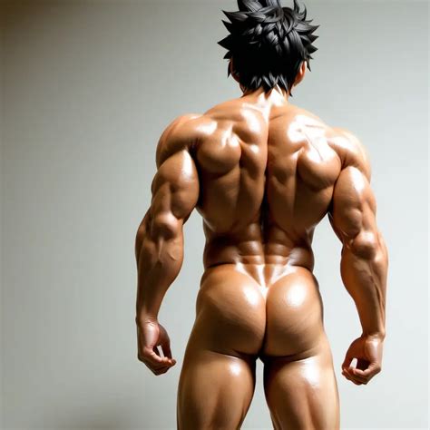 Naked Muscular Sangoku Exudes Strength And Intensity From Behind Muse Ai