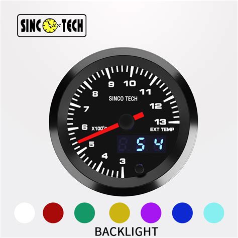 Sinco Tech Do6369 7colors Digital Display Exhaust Gas Temperature Gauge