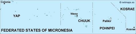 Federated States Of Micronesia Political Map Order And Download Federated States Of Micronesia