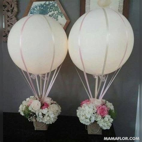 Bautizo Nina Centro De Mesa Globos 4 Baby Shower Table Decorations