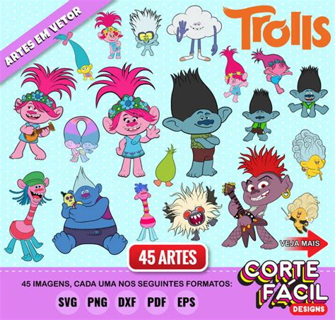 Kit Digital Trolls Artes Em Vetor Elo7 Produtos Especiais