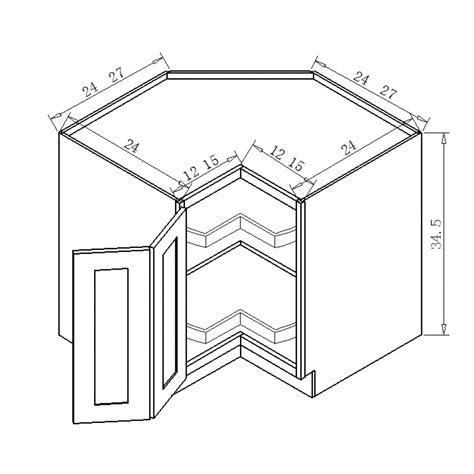 Ls33 Lazy Susan Base Cabinet Galaxy White Kitchen