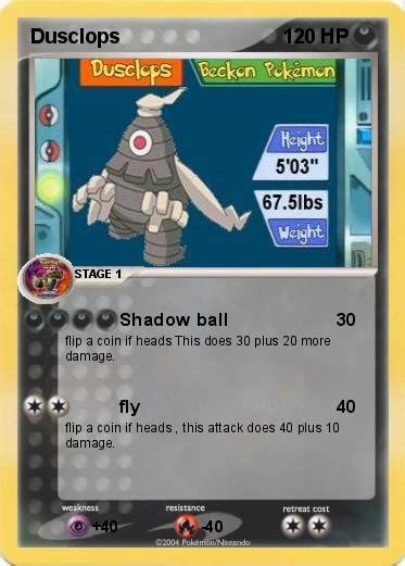 Pokémon Dusclops 6 6 - Shadow ball - My Pokemon Card