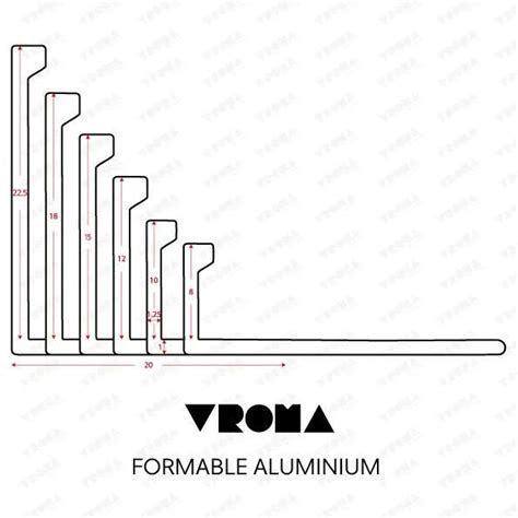 Vroma Formable Mill Finish L Shape 2 5m Heavy Duty Tile Trims Vroma Trims