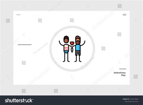 Linear Art Gay Icon Themed Love Stock Vector Royalty Free Shutterstock