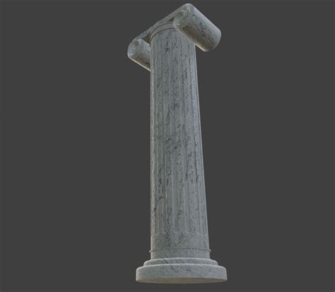 Artstation Roman Column Jonic Style High Poly Coluna Romana 3d