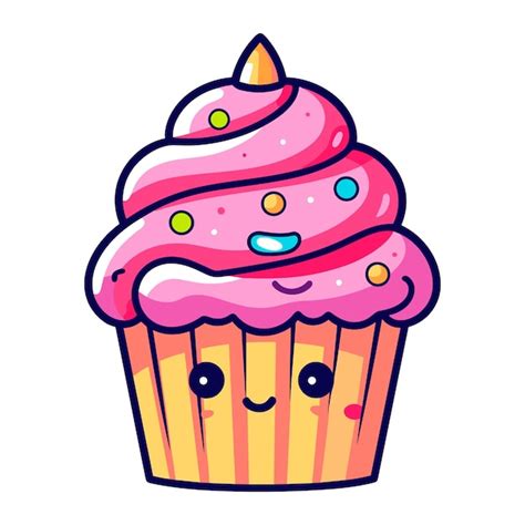 Ilustraci N De Vector De Cupcake De Cereza Dulce Vector Premium