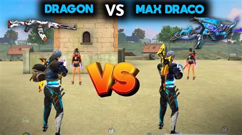 MAX EVO DRACO AK VS DRAGON AK DAMAGE ABILITY TEST IN FREE FIRE DRACO