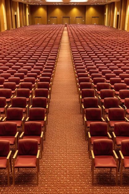 Filas De Sillas En Una Sala De Conferencias Listas Para Los Asistentes