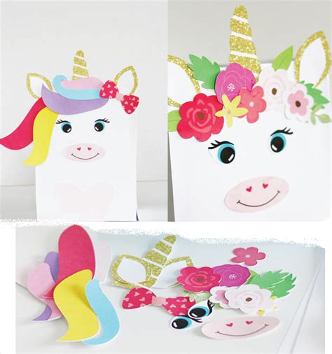 Bolsa Papel Unicornio para Cumpleaños Manualidades