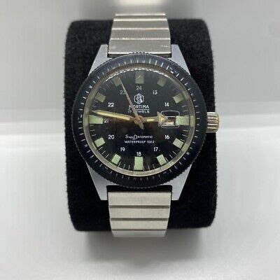 Skin Diver Vintage Mortima Superdatomatic French Diver Watch Jewels